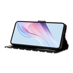 Til Honor X7e Plus 5G / Honor 600 Smart 5G Læderetui Prikket Mønster Pung Stativ Folio Telefoncover