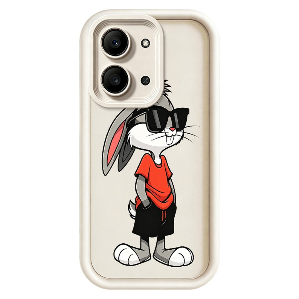 For Xiaomi Redmi 15C 4G (Global) (171mm)  /  Poco C85 4G (171mm) TPU Case Cartoon Rabbit Pattern Rubberized Anti-Slip Phone Back Cover
