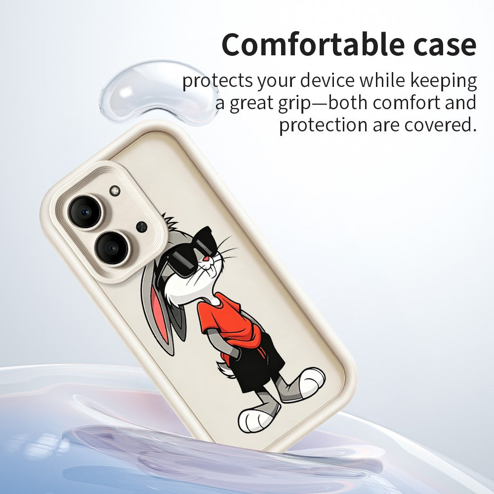 For Xiaomi Redmi 15C 4G (Global) (171mm)  /  Poco C85 4G (171mm) TPU Case Cartoon Rabbit Pattern Rubberized Anti-Slip Phone Back Cover