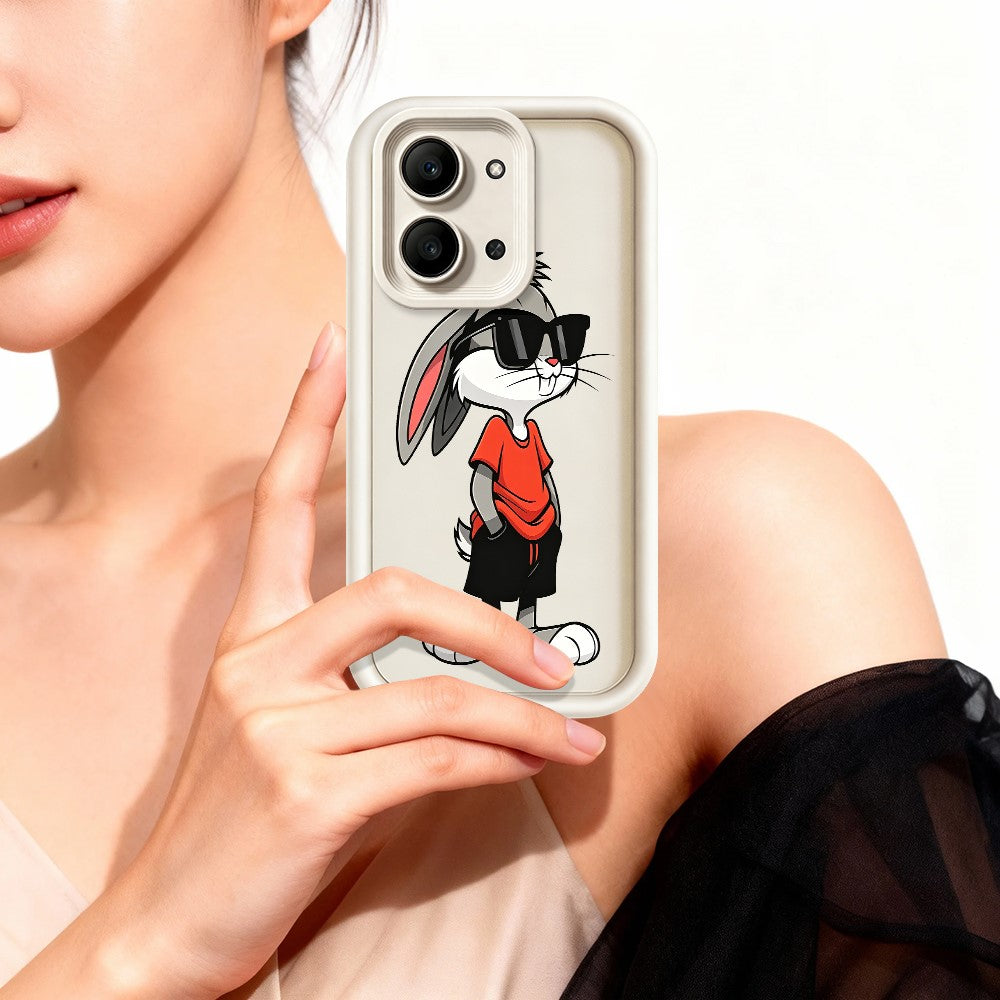 For Xiaomi Redmi 15C 4G (Global) (171mm)  /  Poco C85 4G (171mm) TPU Case Cartoon Rabbit Pattern Rubberized Anti-Slip Phone Back Cover