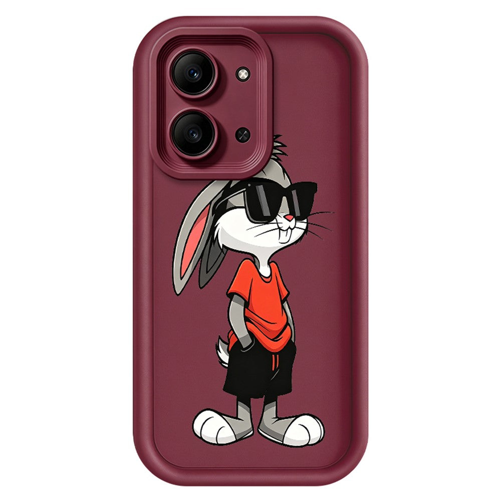 Xiaomi Redmi 15C 4G (Global) (171mm) / Poco C85 4G (171mm) TPU-skal Tecknad kaninmönster Gummerat halkfritt bakstycke
