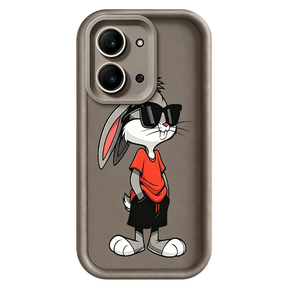 For Xiaomi Redmi 15C 4G (Global) (171mm)  /  Poco C85 4G (171mm) TPU Case Cartoon Rabbit Pattern Rubberized Anti-Slip Phone Back Cover