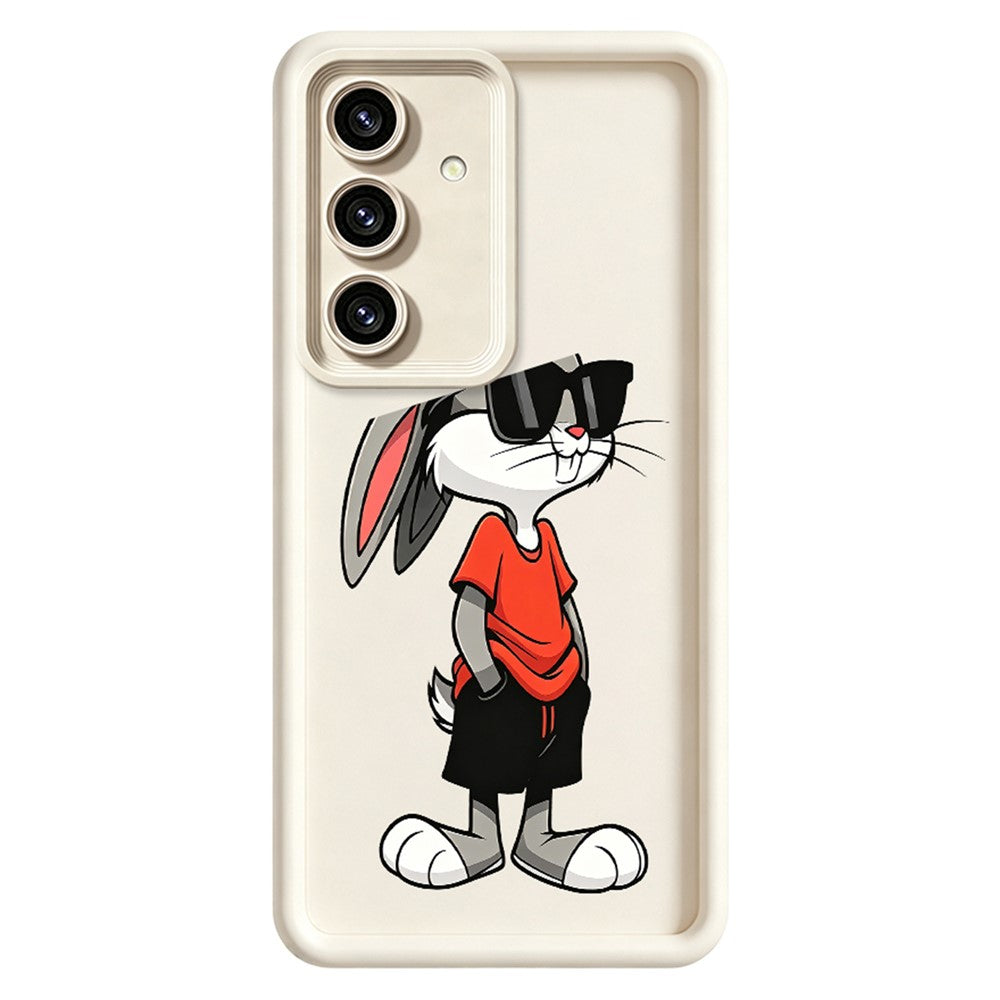 Samsung Galaxy S26+ TPU-skal med tecknad kaninmönster, gummierat halkfritt bakstycke