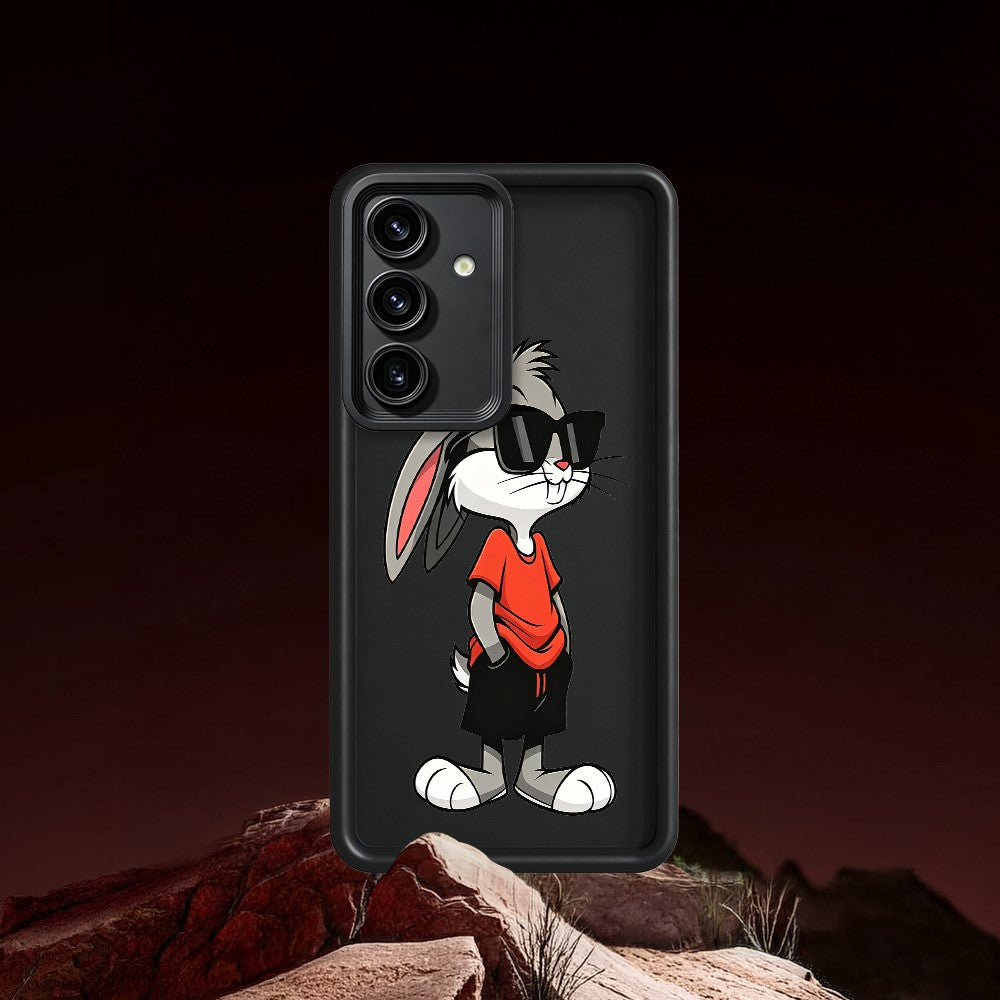 Samsung Galaxy S26+ TPU-skal med tecknad kaninmönster, gummierat halkfritt bakstycke