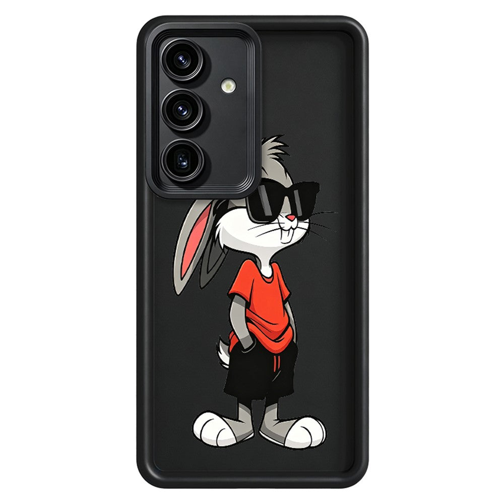 Samsung Galaxy S26+ TPU-skal med tecknad kaninmönster, gummierat halkfritt bakstycke