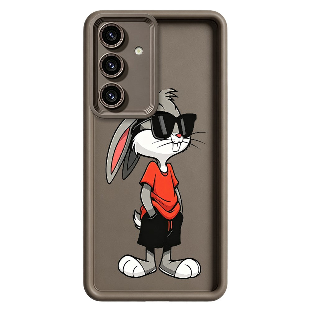 Samsung Galaxy S26+ TPU-skal med tecknad kaninmönster, gummierat halkfritt bakstycke