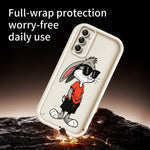 TPU-skal till Samsung Galaxy A18 5G / A18 4G / A17 5G / A17 4G tecknat kaninmönster gummerat halkfritt bakstycke