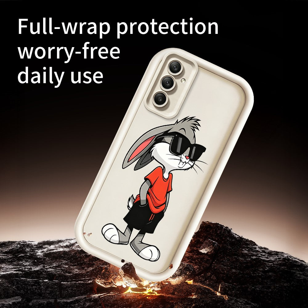 TPU-skal till Samsung Galaxy A18 5G / A18 4G / A17 5G / A17 4G tecknat kaninmönster gummerat halkfritt bakstycke