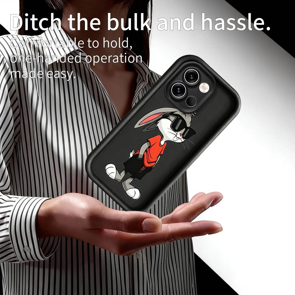 For OnePlus Nord 6 5G TPU Case Cartoon Rabbit Pattern Rubberized Anti-Slip Phone Back Cover