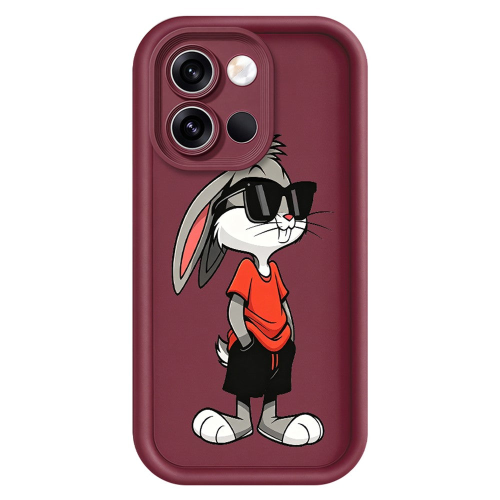 For OnePlus Nord 6 5G TPU Case Cartoon Rabbit Pattern Rubberized Anti-Slip Phone Back Cover