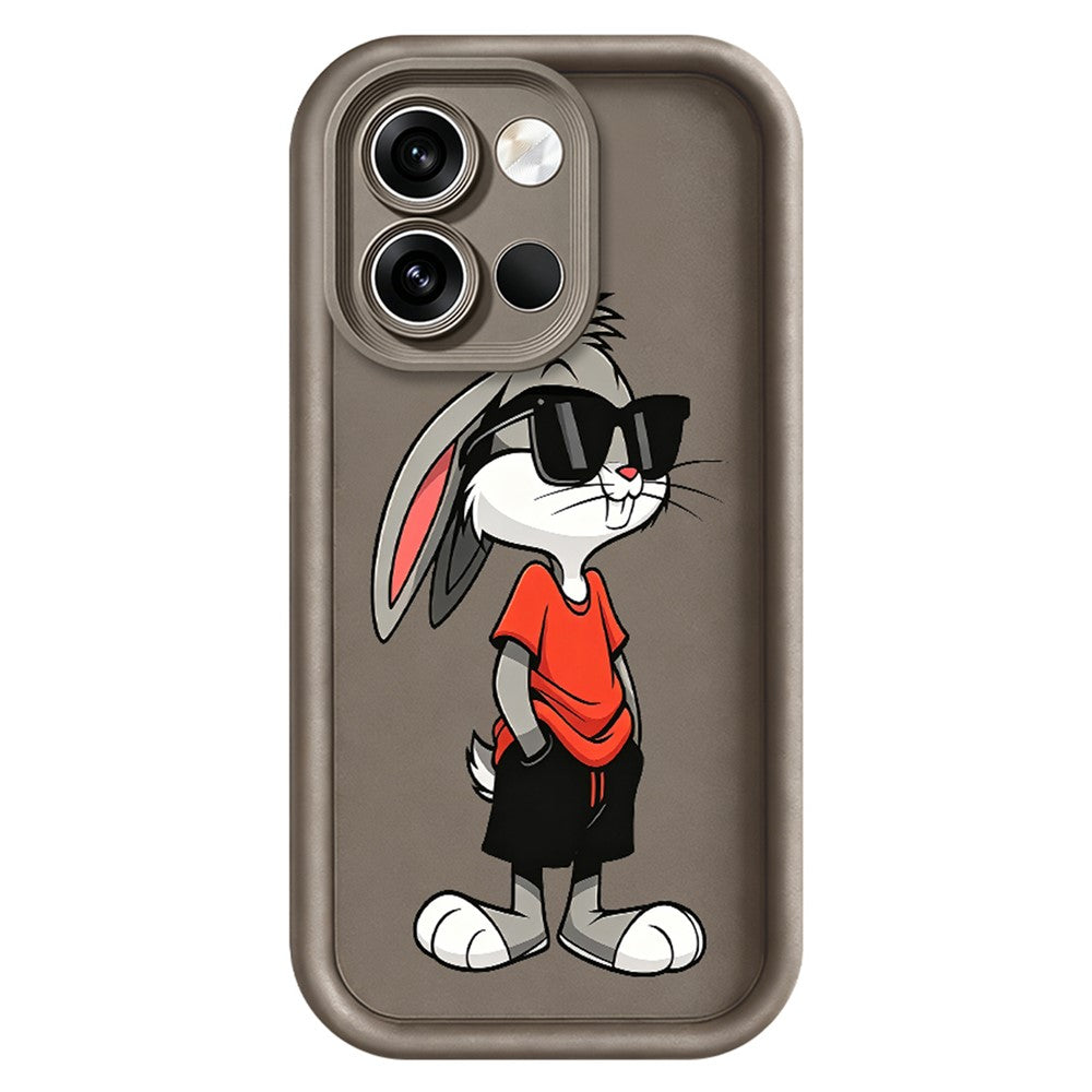 For OnePlus Nord 6 5G TPU Case Cartoon Rabbit Pattern Rubberized Anti-Slip Phone Back Cover
