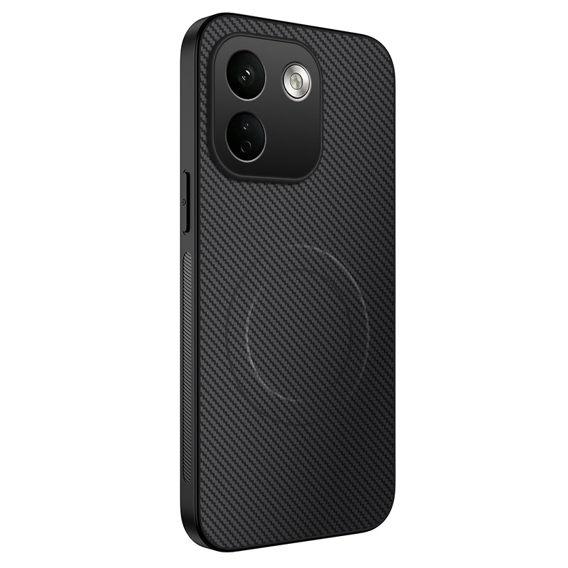 WANLONFENG for Xiaomi Redmi Note 17 Pro Max 5G / Xiaomi Redmi Note 17 Pro+ 5G TQ Series Magnetic Case Carbon Fiber Texture PC TPU Phone Cover
