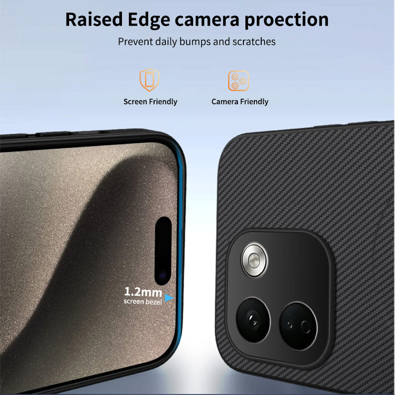 WANLONFENG for Xiaomi Redmi Note 17 Pro Max 5G / Xiaomi Redmi Note 17 Pro+ 5G TQ Series Magnetic Case Carbon Fiber Texture PC TPU Phone Cover