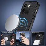 WANLONFENG for Xiaomi Redmi Note 17 Pro Max 5G / Xiaomi Redmi Note 17 Pro+ 5G TQ Series Magnetic Case Carbon Fiber Texture PC TPU Phone Cover