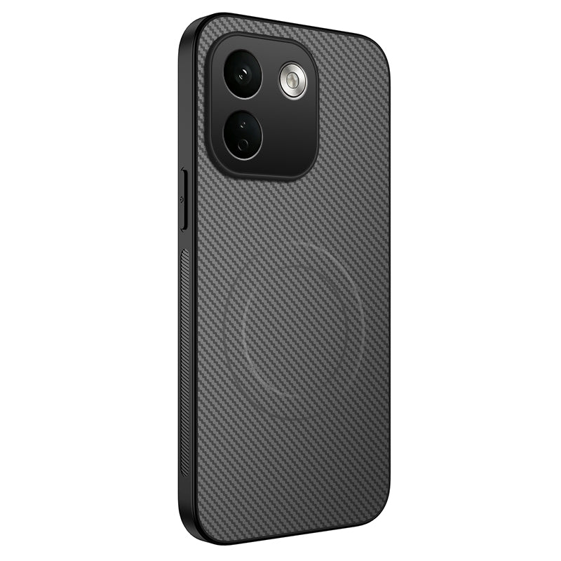 WANLONFENG for Xiaomi Redmi Note 17 Pro Max 5G / Xiaomi Redmi Note 17 Pro+ 5G TQ Series Magnetic Case Carbon Fiber Texture PC TPU Phone Cover