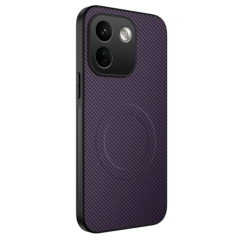 WANLONFENG for Xiaomi Redmi Note 17 Pro Max 5G / Xiaomi Redmi Note 17 Pro+ 5G TQ Series Magnetic Case Carbon Fiber Texture PC TPU Phone Cover