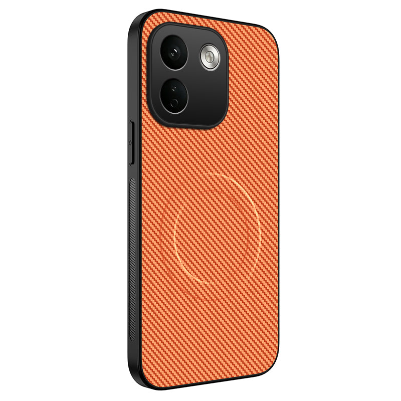 WANLONFENG for Xiaomi Redmi Note 17 Pro Max 5G / Xiaomi Redmi Note 17 Pro+ 5G TQ Series Magnetic Case Carbon Fiber Texture PC TPU Phone Cover