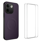 WANLONFENG til Xiaomi Redmi Note 17 Pro Max 5G / Xiaomi Redmi Note 17 Pro+ 5G TQ1-serien, magnetisk etui med kulfiberstruktur, PC- og TPU-mobilcover samt 2 skærmfilm