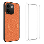 WANLONFENG för Xiaomi Redmi Note 17 Pro Max 5G / Xiaomi Redmi Note 17 Pro+ 5G TQ1-serien Magnetiskt skal Kolfiberstruktur PC TPU mobilskal med 2 st. skärmfilmer