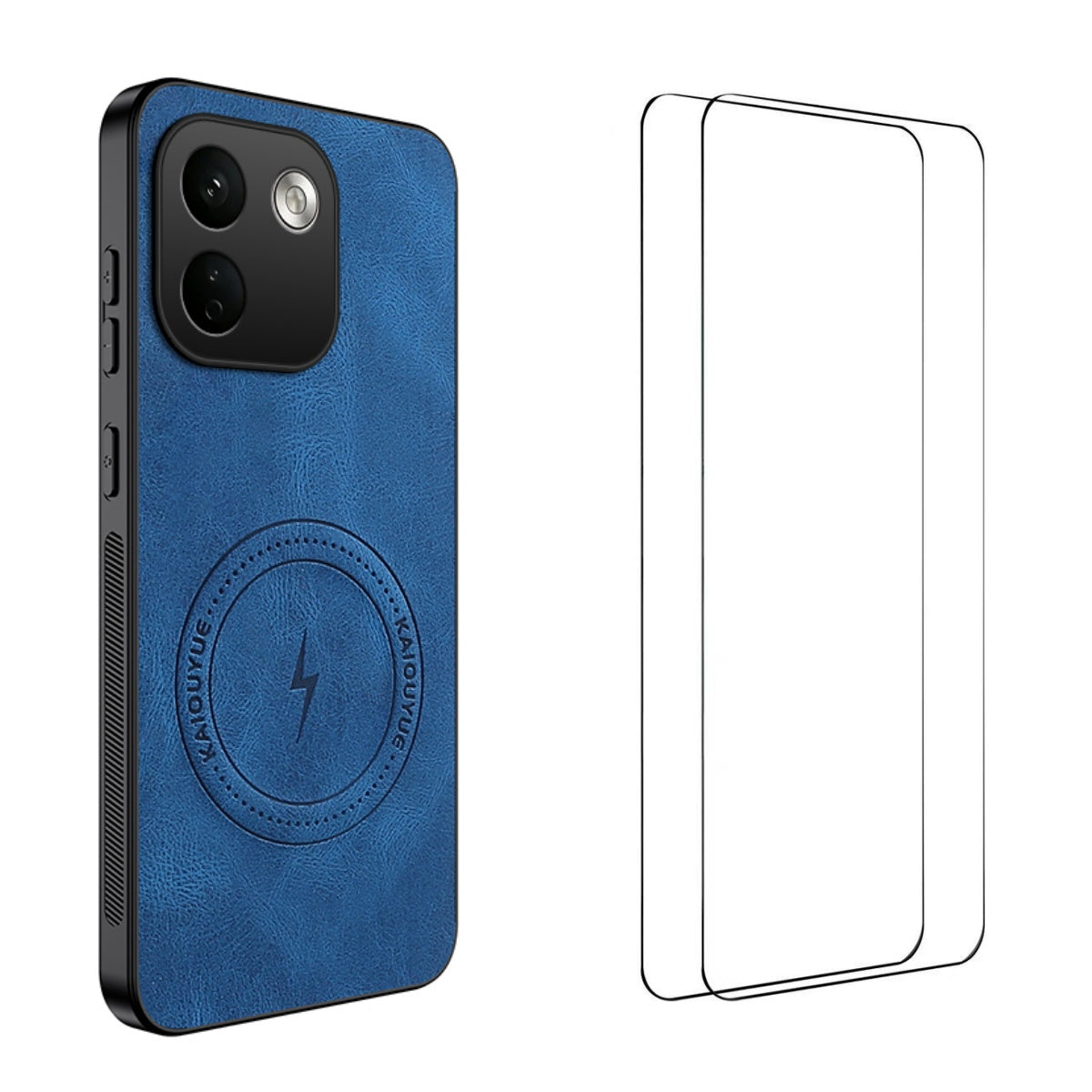 WANLONFENG för Xiaomi Redmi Note 17 Pro Max 5G / Xiaomi Redmi Note 17 Pro+ 5G SD-serien Magnetiskt skal Nappatextur PC TPU mobilskal med 2 st. skärmfilm