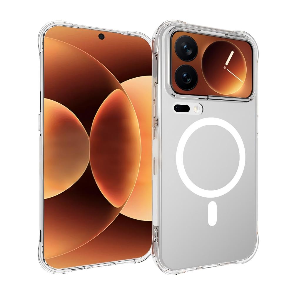 WANLONFENG for Xiaomi 18 Pro Max TM1 Series 2.0mm Magnetic Case Clear TPU Phone Back Cover