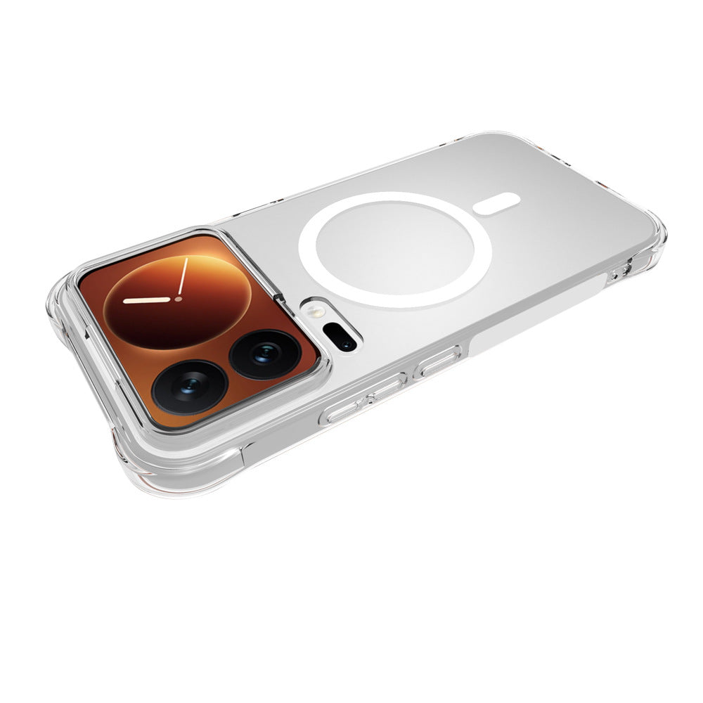 WANLONFENG for Xiaomi 18 Pro Max TM1 Series 2.0mm Magnetic Case Clear TPU Phone Back Cover