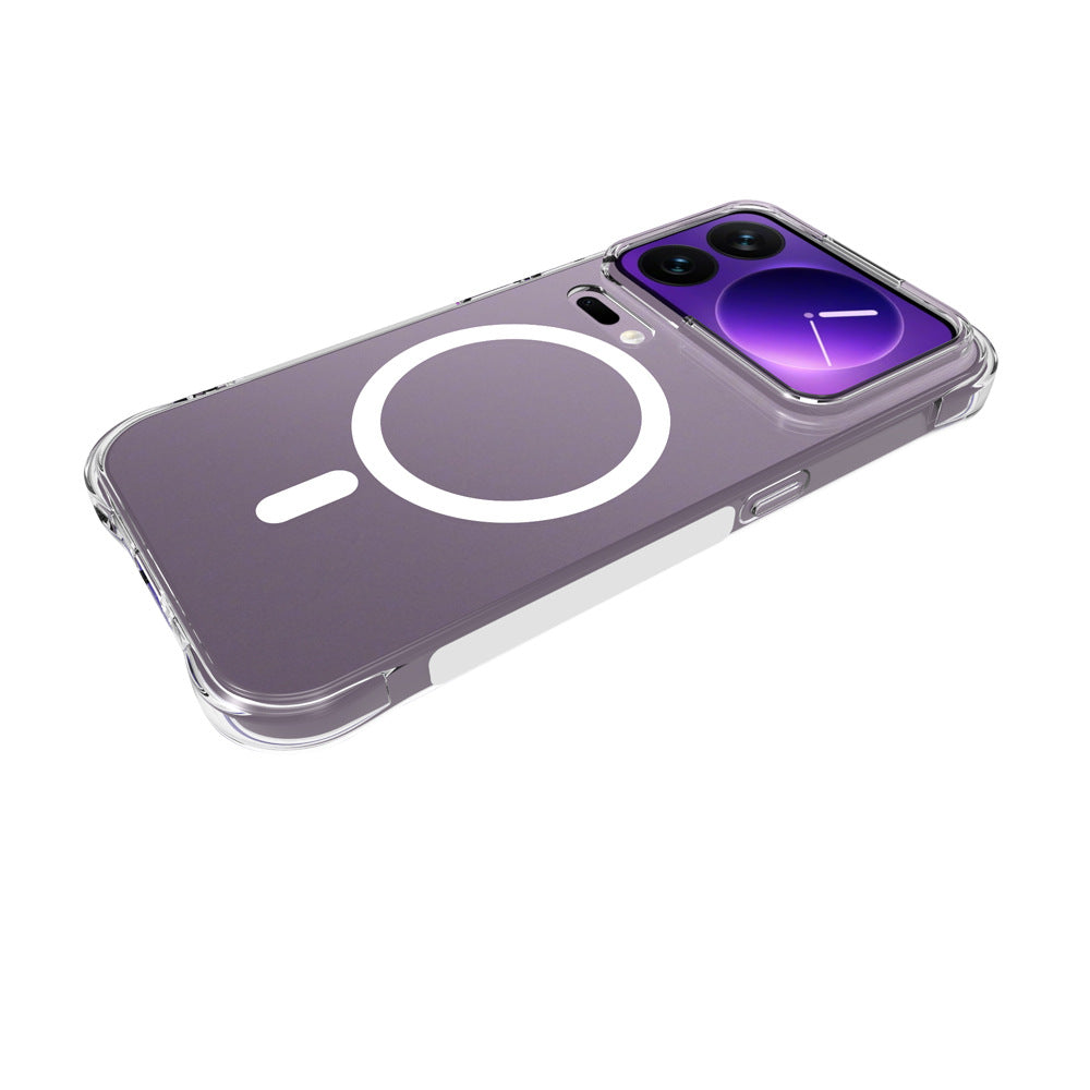 WANLONFENG for Xiaomi 18 Pro TM1 Series 2.0mm Magnetic Case Clear TPU Phone Back Cover