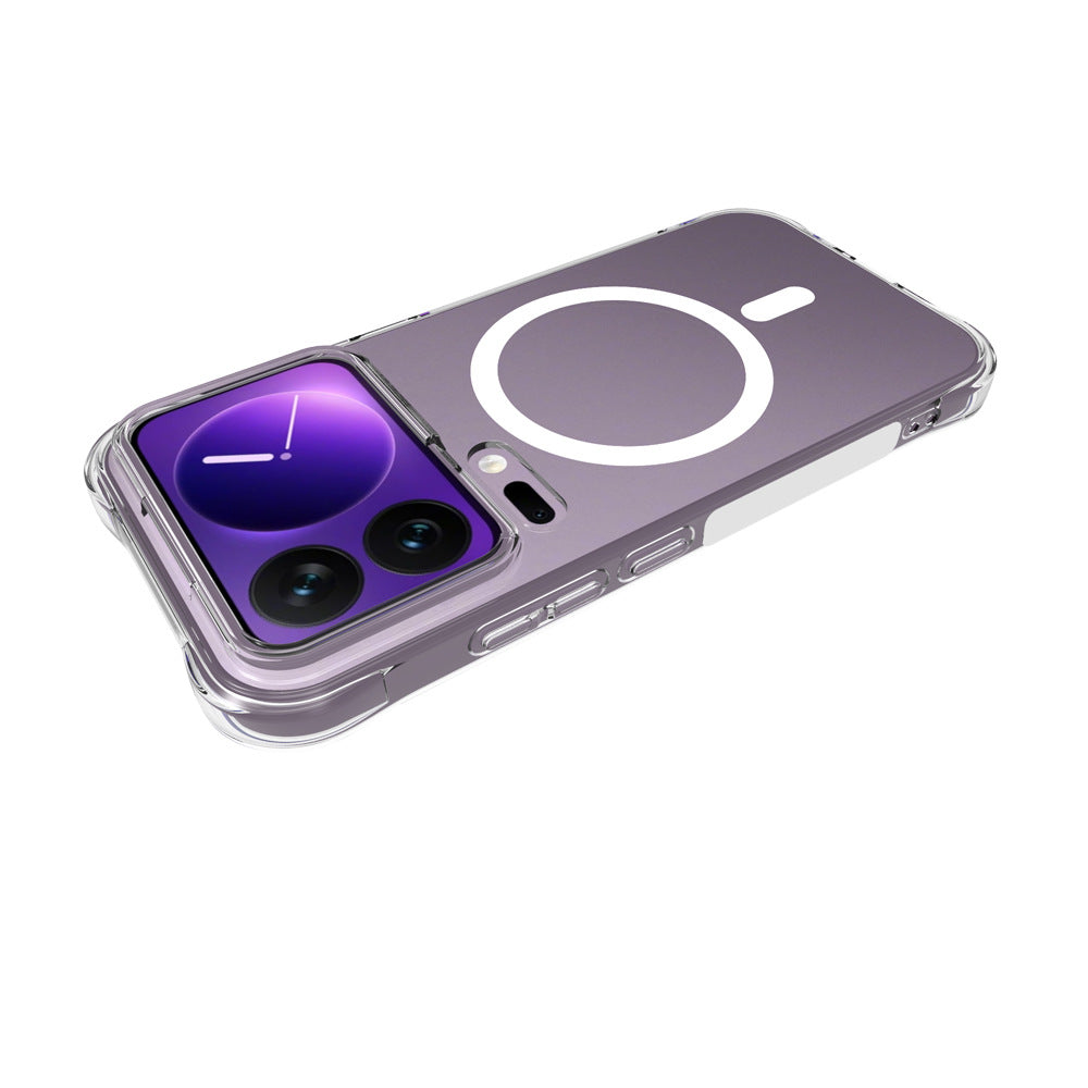 WANLONFENG for Xiaomi 18 Pro TM1 Series 2.0mm Magnetic Case Clear TPU Phone Back Cover