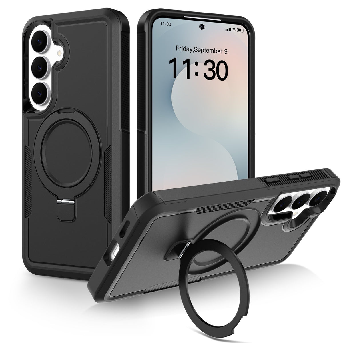 Samsung Galaxy S26 FE-skal Magnetiskt roterbart stöd PC + TPU-mobilskyddsskal
