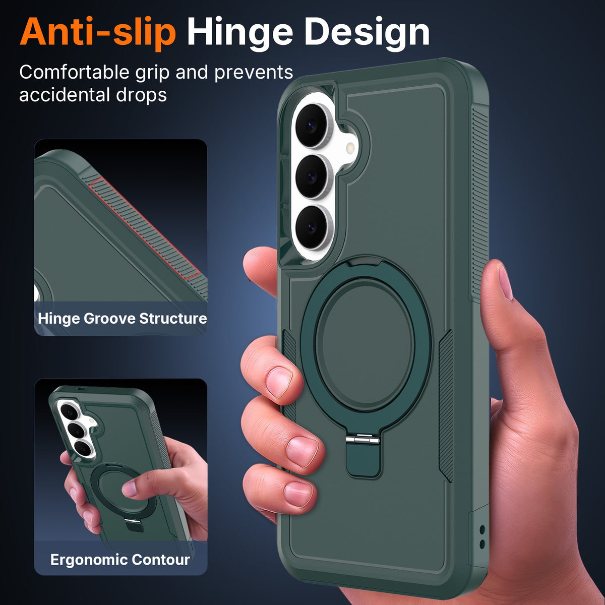 Samsung Galaxy S26 FE-skal Magnetiskt roterbart stöd PC + TPU-mobilskyddsskal