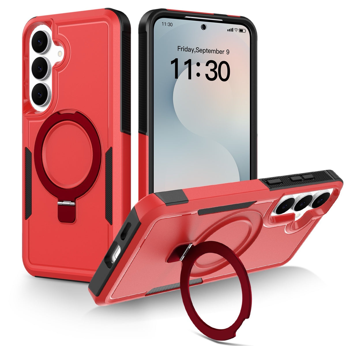 Samsung Galaxy S26 FE-skal Magnetiskt roterbart stöd PC + TPU-mobilskyddsskal