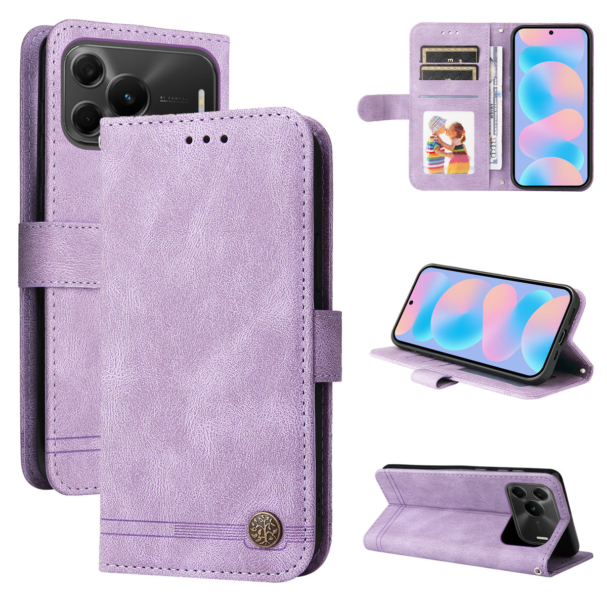For Huawei nova 16 SE 5G Leather Wallet Cases Skin Touch Phone Cover Stand with Strap