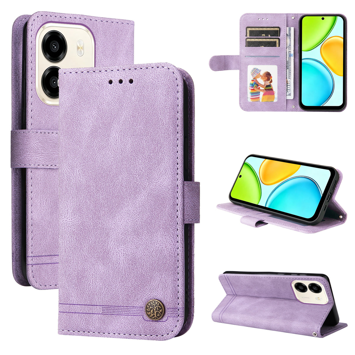 For Honor X7e 4G / Honor Play 80 Plus 5G / Honor X6e 4G Leather Wallet Cases Skin Touch Phone Cover Stand with Strap