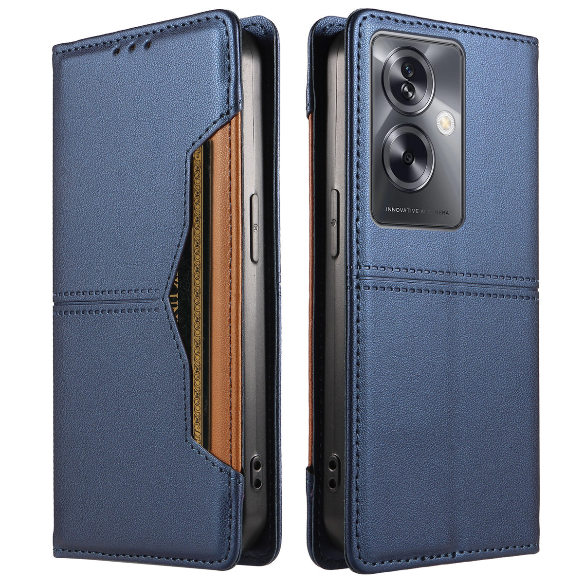 Oppo A2 5G / OnePlus Nord N30 SE 5G / Oppo A79 5G Plånboksfodral Extern kortplats Magnetisk stängning Lädermobilskal