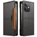 For Oppo A3x 5G (India) / Oppo A3x 4G / Oppo A40 4G / Oppo A40M 4G / Oppo A60 5G / Oppo A5x 5G / Oppo A5i 4G / Oppo A3i 5G / Oppo A3 4G / Oppo A3 5G / Oppo A5x 4G Wallet Case External Card Slot Magnetic Closing Leather Phone Cover