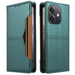 Oppo A3x 5G (Indien) / Oppo A3x 4G / Oppo A40 4G / Oppo A40M 4G / Oppo A60 5G / Oppo A5x 5G / Oppo A5i 4G / Oppo A3i 5G / Oppo A3 4G / Oppo A3 5G / Oppo A5x 4G Plånboksfodral Extern kortplats Magnetisk stängning Lädermobilskal