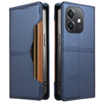 For Oppo A3x 5G (India) / Oppo A3x 4G / Oppo A40 4G / Oppo A40M 4G / Oppo A60 5G / Oppo A5x 5G / Oppo A5i 4G / Oppo A3i 5G / Oppo A3 4G / Oppo A3 5G / Oppo A5x 4G Wallet Case External Card Slot Magnetic Closing Leather Phone Cover