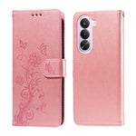 OnePlus Nord CE6 Lite 5G / Realme P4x 5G Läderfodral Fjärilsblommigt Tryck Plånboksfodral