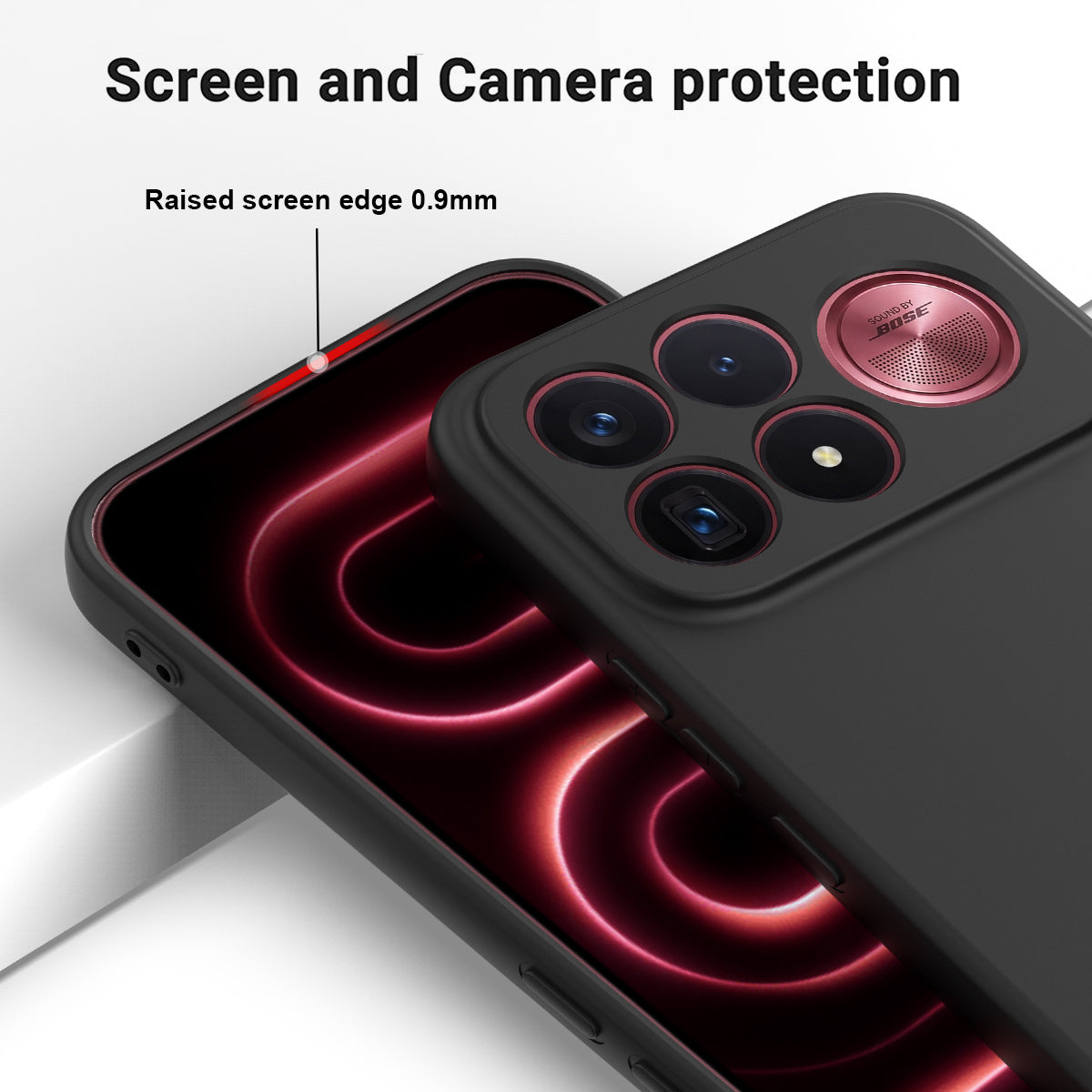 Xiaomi Redmi K100 Pro Max 5G (Kina) / Xiaomi Poco F9 Ultra 5G flytande silikonskal mobilbaksida med handrem