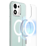 For Honor X7e Plus 5G / Honor X7e Plus 4G / Honor 600 Smart 5G Gennemsigtigt Magnetisk Telefoncover TPU + Akryl Bagcover