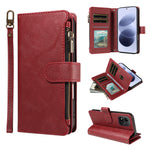 For Xiaomi Redmi Note 17 4G (Global) / Xiaomi Redmi Note 17 (India/China) 5G / Xiaomi Redmi Note 17 5G (Global) Leather Case 9 Card Slots Zipper Pocket Phone Cover with Wrist Strap