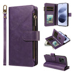 For Xiaomi Redmi Note 17 4G (Global) / Xiaomi Redmi Note 17 (India/China) 5G / Xiaomi Redmi Note 17 5G (Global) Leather Case 9 Card Slots Zipper Pocket Phone Cover with Wrist Strap