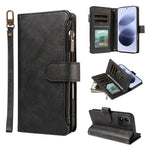 For Xiaomi Redmi Note 17 4G (Global) / Xiaomi Redmi Note 17 (India/China) 5G / Xiaomi Redmi Note 17 5G (Global) Leather Case 9 Card Slots Zipper Pocket Phone Cover with Wrist Strap