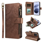 For Xiaomi Redmi Note 17 4G (Global) / Xiaomi Redmi Note 17 (India/China) 5G / Xiaomi Redmi Note 17 5G (Global) Leather Case 9 Card Slots Zipper Pocket Phone Cover with Wrist Strap