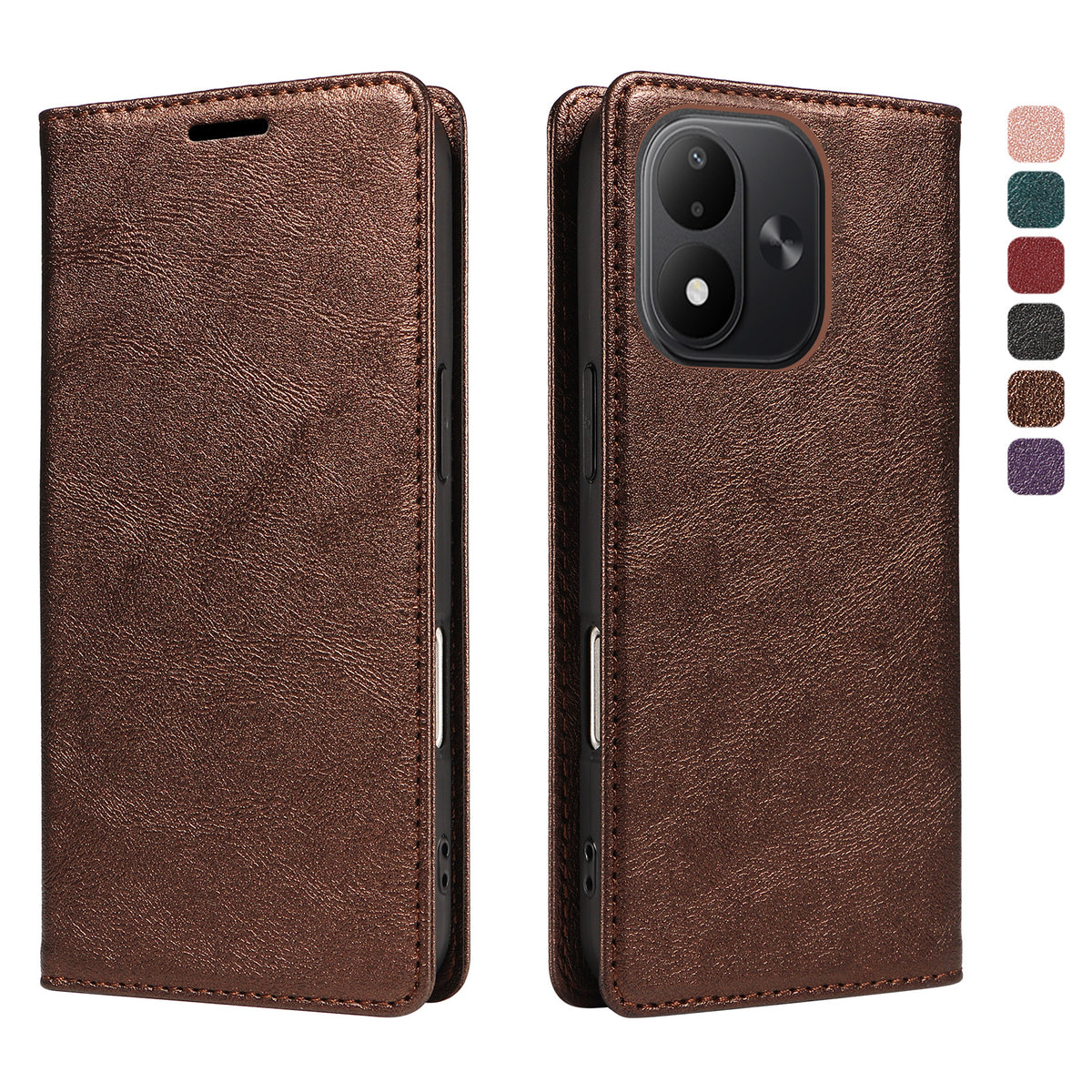 Xiaomi Redmi Note 17 4G (Global) / Xiaomi Redmi Note 17 (Indien/Kina) 5G / Xiaomi Redmi Note 17 5G (Global) pungcover med RFID-blokerende kortlommer, stativ og magnetisk lukning, lædermobilcover