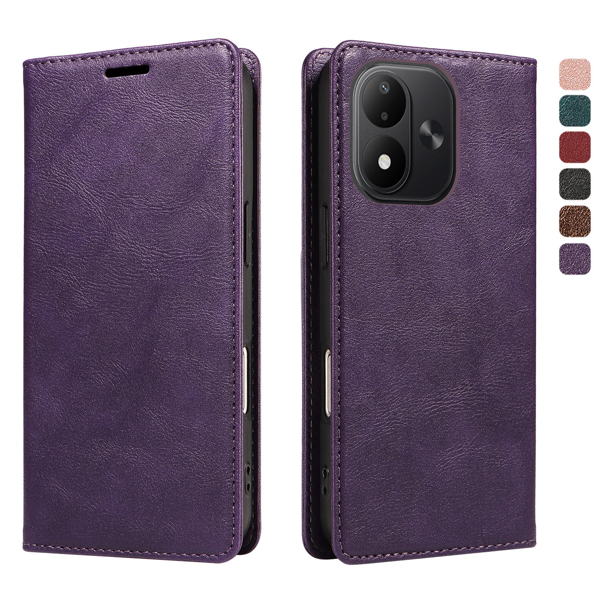 Xiaomi Redmi Note 17 4G (Global) / Xiaomi Redmi Note 17 (Indien/Kina) 5G / Xiaomi Redmi Note 17 5G (Global) pungcover med RFID-blokerende kortlommer, stativ og magnetisk lukning, lædermobilcover