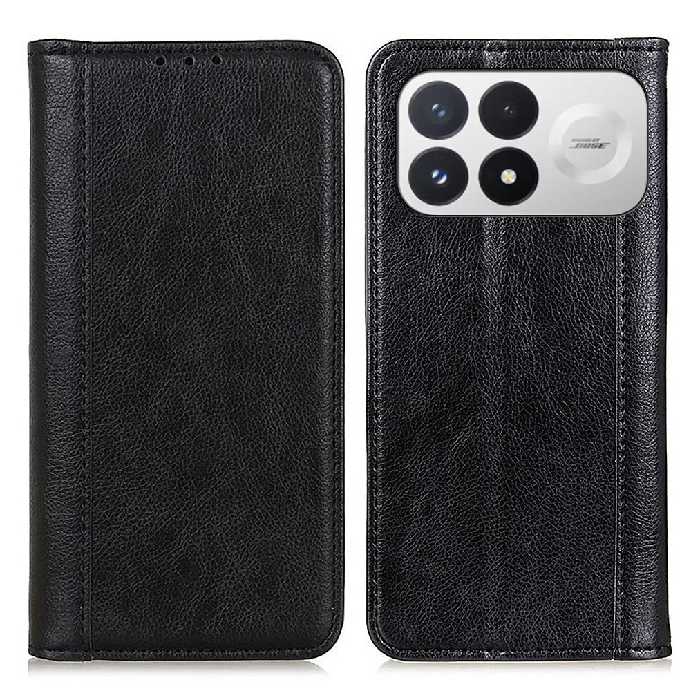 For Xiaomi Poco F9 Pro 5G  /  Redmi K100 Pro 5G Stand Case Split Leather Litchi Texture Wallet Phone Cover