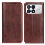 For Xiaomi Poco F9 Pro 5G  /  Redmi K100 Pro 5G Stand Case Split Leather Litchi Texture Wallet Phone Cover