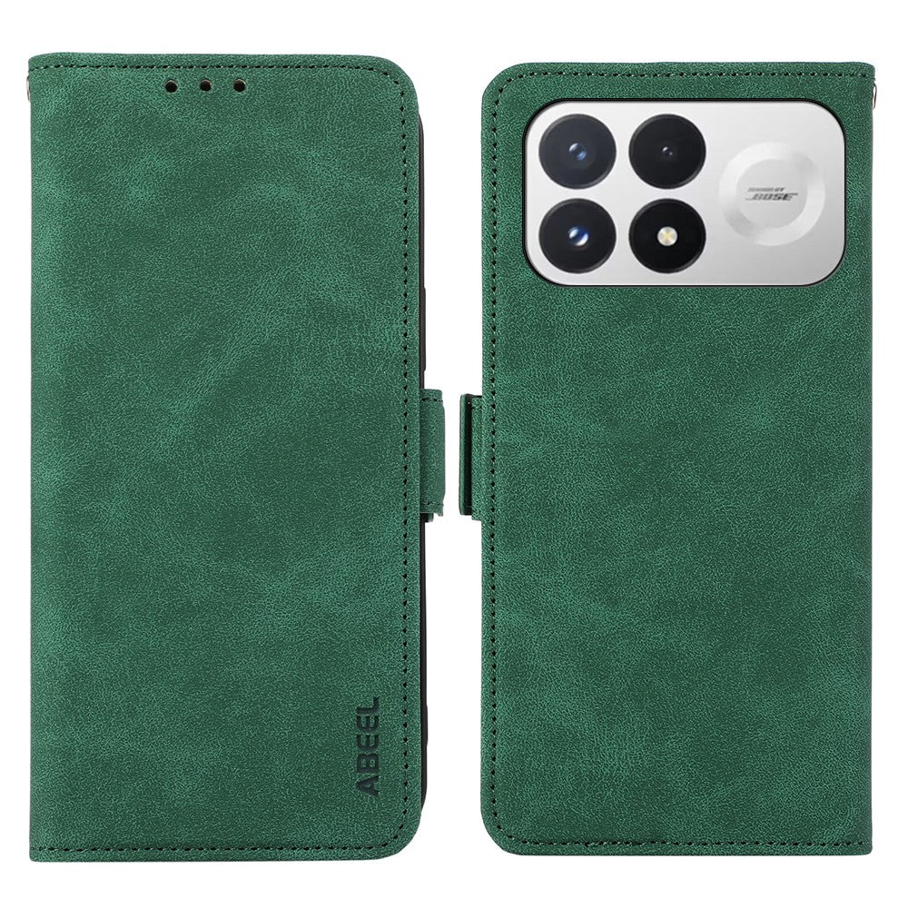 ABEEL For Xiaomi Poco F9 Pro 5G  /  Redmi K100 Pro 5G Case PU Leather Folio Stand View RFID Blocking Phone Cover