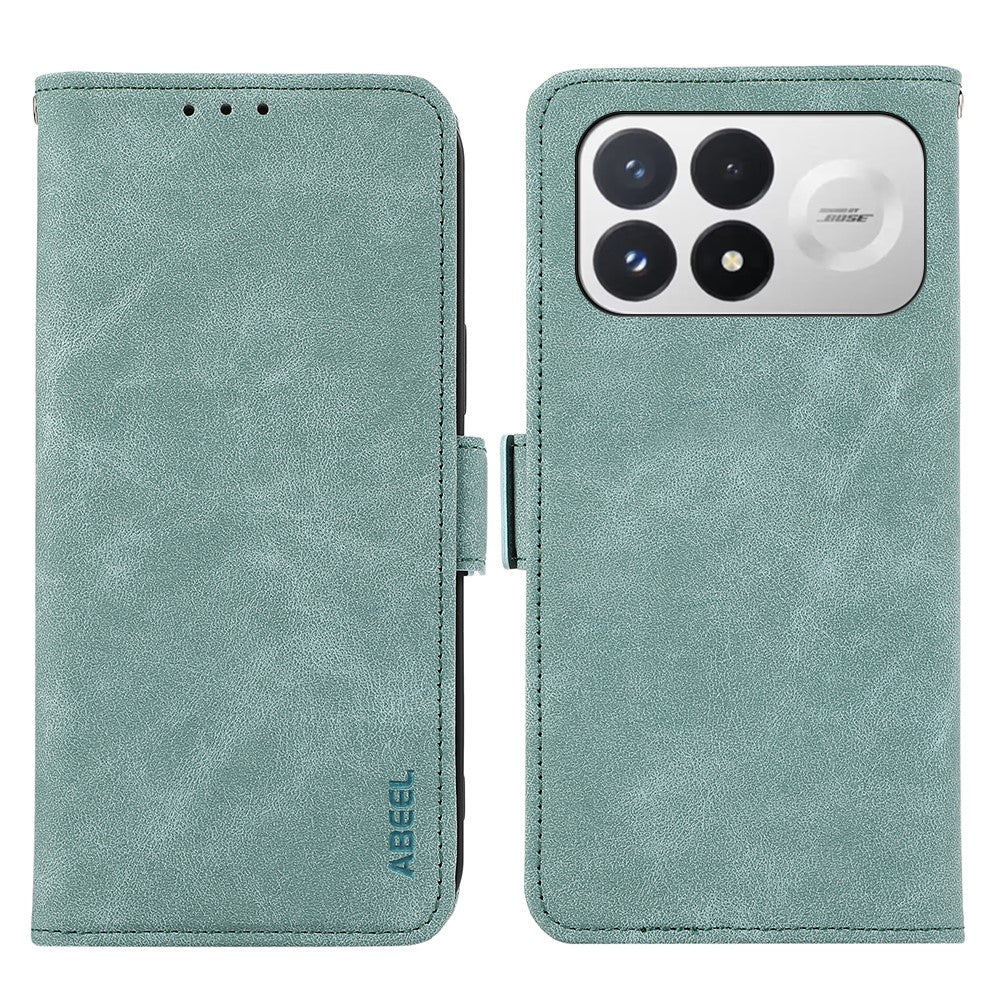 ABEEL For Xiaomi Poco F9 Pro 5G  /  Redmi K100 Pro 5G Case PU Leather Folio Stand View RFID Blocking Phone Cover